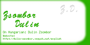 zsombor dulin business card